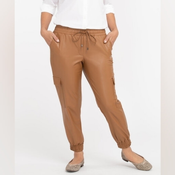 10P • Cleo • Vegan Leather Cargo Joggers - Picture 4 of 5